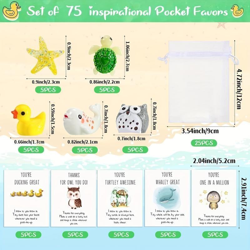 Set of 75 inspirational Pocket Favor Gifts